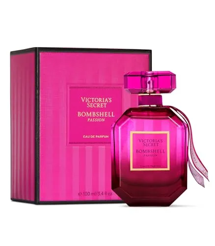 Victoria's Secret Bombshell Passion Eau de Parfum 100 ml für Damen - Damenduft, blumig und elegant mit fruchtiger Cassis-Note, ideal für romantische Anlässe und den Alltag, inspiriert von der modernen, kraftvollen Frau.