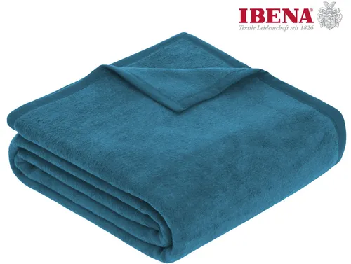 Ibena Wohndecke Luxus – Kuscheldecke in verschiedenen Größen - Wohndecken mit unifarbenem Design, besonders weich und ideal für gemütliche Stunden auf Sofa oder Terrasse. Zertifiziert nach STANDARD 100 by OEKO-TEX® für höchste Qualität.