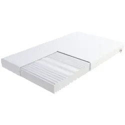 FDM Matratze 160x200 cm Comfort Duo - Kaltschaummatratze mit 7 Komfortzonen für optimale Unterstützung, hypoallergener Bezug und wahlweise Härtegrade H3/H4 für individuellen Schlafkomfort.