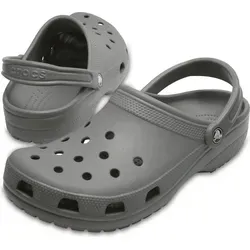 Crocs Classic Clog Slate grau, Größe 41-42 - Badeschuhe für Herren und Damen, ergonomisches Croslite-Material sorgt für individuelle Passform und hervorragende Fußgewölbeunterstützung – ideal für Strand und Boot!