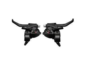 Shimano Tourney ST-EF41 Schalthebel Set für Mountainbikes - Gangschaltungen für 3x7 Kettenschaltung, ergonomischer Griff für komfortable Bedienung, ideal für Mountainbikes, erhältlich als Set oder einzeln.