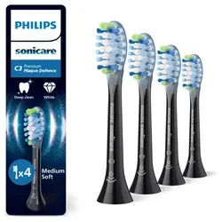 PHILIPS Sonicare C3 Premium Plaque Defence Aufsteckbürste - Ersatzbürsten für Sonicare, speziell entwickelt für optimalen Plaque-Schutz und gesundes Zahnfleisch mit Medium/Soft Borsten.