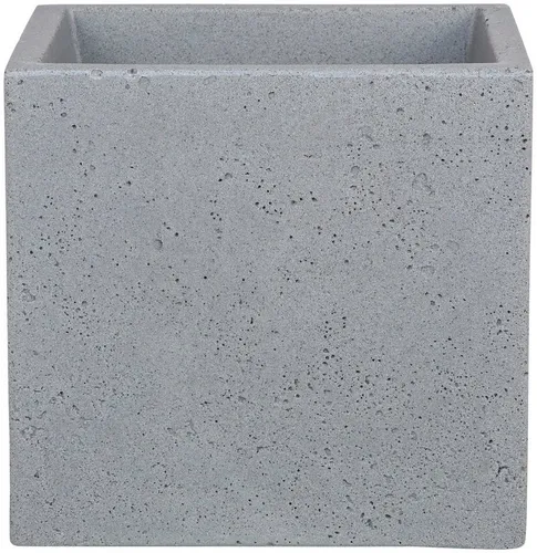Scheurich Blumentopf 30 240 C-CUBE grau - 28,5 cm x 27 cm x 28,5 cm, langlebig mit 10 Jahren Herstellergarantie