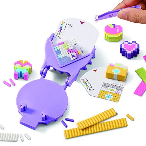 BANDAI Pretty Pixels – Krazy Pixels – Radiergummi-Fabrik – Luxus-Set – Basteln, 38530, Nylon/A