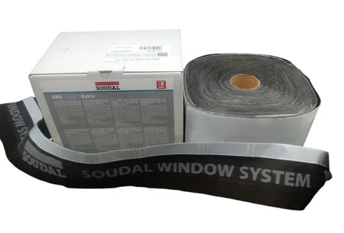 Soudal SWS Outside Extra – Selbstklebende Fensteranschlussfolie - Zubehör für Gartenhäuser, flexible und selbsthaftende Folie für dampfoffene Abdichtung von Fensterverbindungen im Außenbereich.