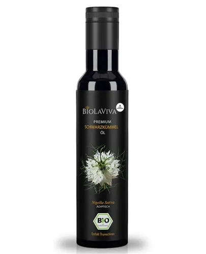 Premium BIO Schwarzkümmelöl - 1. Pressung - 100% kaltgepresst - Speiseöle aus 100% ägyptischen Nigella Sativa Samen, mühlenfrisch und in lichtgeschützten Miron Violettglasflaschen. Ideal für Gesundheit und Geschmack!