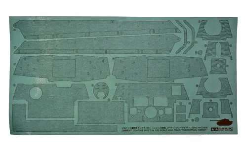 Tamiya 12648 - 1/35 WWII Zimmerit Dekor-Satz Für Königstiger (Henschel) - Neu