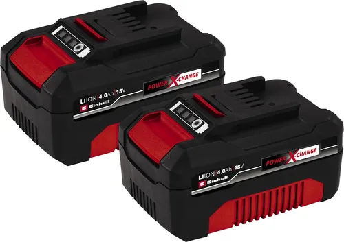 Einhell Power X-Change Akku 2x18V 4,0Ah PXC-Twinpack CB 1 - Universell für alle Power X-Change Geräte, maximale Sicherheit und optimale Leistung mit 3-stufiger LED-Anzeige