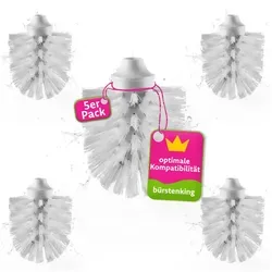 Bürstenking WC-Reinigungsbürste Ersatzbürstenkopf WC-Bürste Ø 60–85 mm – M12-Innengewinde Weiß/Schwarz, M12 Innengewinde weiß Ø 6,9 cm