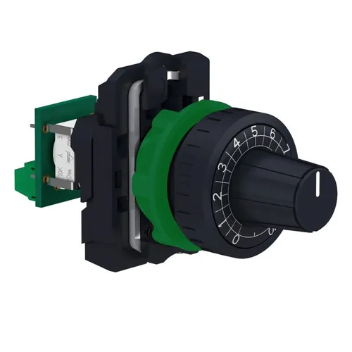 Schneider Electric XB5AD912R1K Harmony XB5 Potentiometer 1K Ohm - Wahl- & Schlüsseltaster, ideal für universellen Einsatz in Industrie und Schaltschrankbau, modularer Aufbau für schnelle Installation
