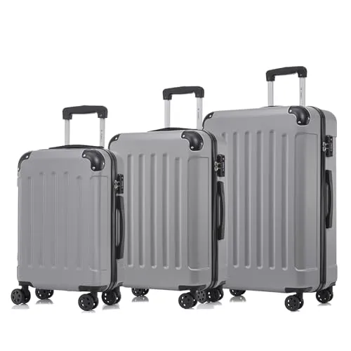 Yonsly Premium Reisekoffer Set mit TSA-Schloss - Hochwertiges Hartschalen-Koffer Set mit TSA-Schloss für sicheres Reisen. Robuste YKK-Reißverschlüsse und leise 360°-Doppelrollen bieten Komfort und Langlebigkeit. Ideal für jede Airline und vielseitig einsetzbar.