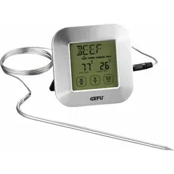 GEFU Bratenthermometer digital "Punto" - Grillzubehör mit Touchscreen für präzise Temperaturkontrolle und Timerfunktion. Ideal für perfektes Garen von Fleisch und Fisch im Grill, Backofen oder Herd.