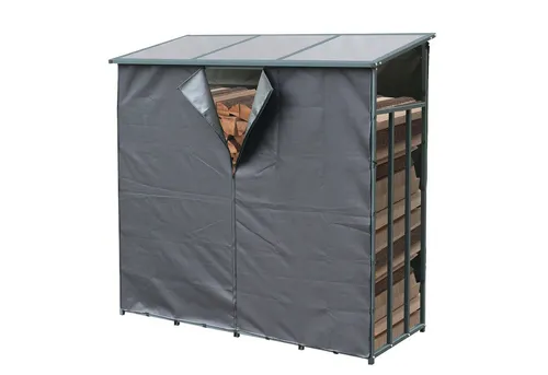 Grasekamp Kaminholzregal 70x70x185 cm - Praktisches Kaminholzregal aus robustem Metall, ideal für die stylische Aufbewahrung von Kaminholz und sorgt für Ordnung in Ihrem Wohnraum.