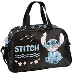 Sporttasche Trainingstasche Schwimmbadtasche leicht und bequem Jungen Mädchen Motiv LILO UND STITCH Paso Disney - Schwarz