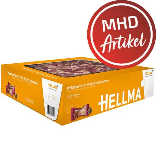 Hellma Waldbeeren in Vollmilchschokolade circa 380 Stück - MHD: 31.08.2023