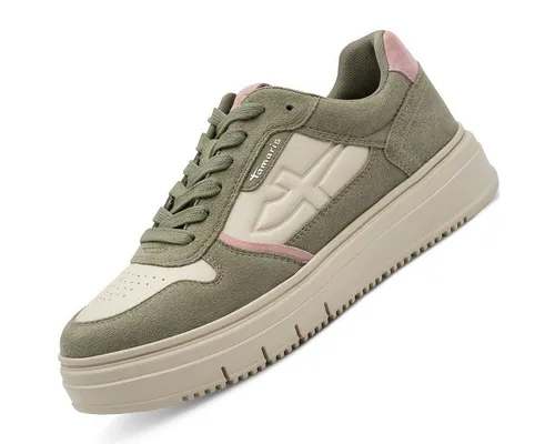 Tamaris Damen 1-23746-43 Sneaker, SAGE Comb, 36 EU - Damen-Sneaker mit herausnehmbarem Fußbett für individuellen Komfort und optimale Fußunterstützung. Ideal für urbanen Chic und lebendige Sommermomente.