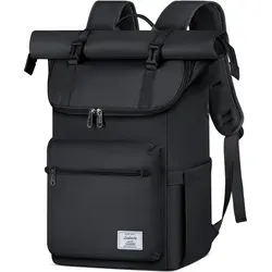 Lubardy Rolltop Rucksack 17,3 Zoll Wasserdicht - Multifunktionaler Rucksack für Uni, Arbeit und Freizeit, wasserdicht mit erweiterbarem Volumen und USB-Kopfhörer-Lochung für unterwegs.