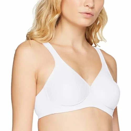 Triumph Bügelloser BH Modern Soft+Cotton N - Dezent gestreift in WHITE - T-Shirt-BH ohne Bügel, aus weichem Microtouch-Material für höchsten Tragekomfort. Ideal für den Alltag mit breiten, elastischen Trägern.