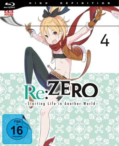 Re:ZERO -Starting Life in Another World - Staffel 1 - Vol.4 - [Blu-ray] - Anime-Serie, Staffel 1, Vol. 4 - mit spannenden Episoden und freigegeben ab 12 Jahren für ein jüngeres Publikum.