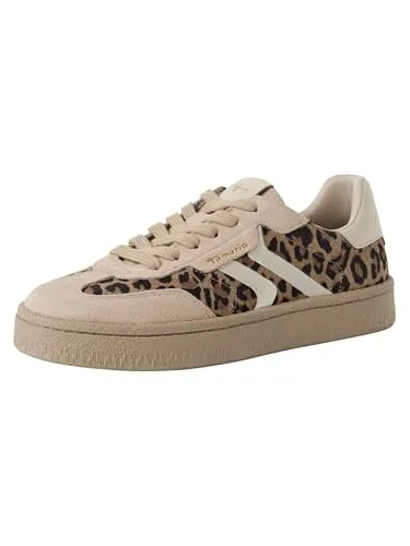 Tamaris Damen Low 1-23723-44 Sneaker, Leopard Comb, 41 EU - Damen-Sneaker mit abnehmbarer Sohle für optimalen Komfort und stylisches Leoparden-Design.