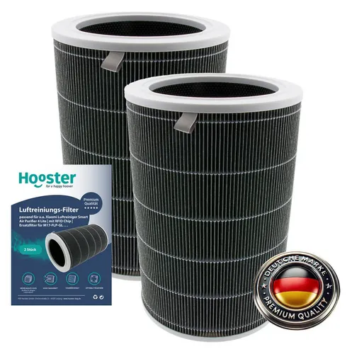 Hooster Luftfilter 2er-SET HEPA Filter kompatibel mit Xiaomi Smart Air Purifier 4 Lite, (NICHT 4 Compact und NICHT 4 PRO), Ersatzfilter für M17-FLP-GL