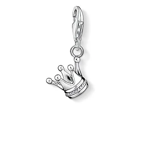 THOMAS SABO Charm Anhänger Kleine Krone aus 925 Sterlingsilber - Charm-Anhänger in Kronenform aus poliertem 925 Sterlingsilber, ideal für individuelle Schmuckkreationen und als stilvolles Accessoire.