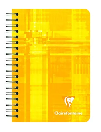 Clairefontaine 8502C - Packung mit 5 Notizbücher mit Spiralbindung, 9 x 14 cm, kariert, 90 g, 90 Blatt, farbig sortiert, 1 Pack
