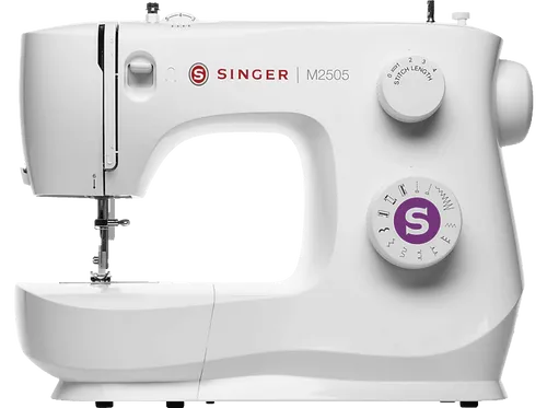 Singer M2505 Nähmaschine - Mechanisch, 10 Sticharten, inklusive 4-Stufen-Knopfloch und Freiarm für kreative Nähprojekte