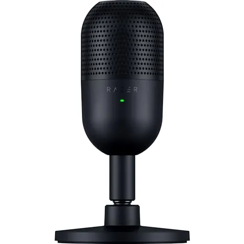 Razer Seiren V3 Mini - Ultrakompaktes USB-Mikrofon mit 14mm Supernieren-Kondensator, kristallklarer Klang und Tap-to-Mute für sofortige Kontrolle