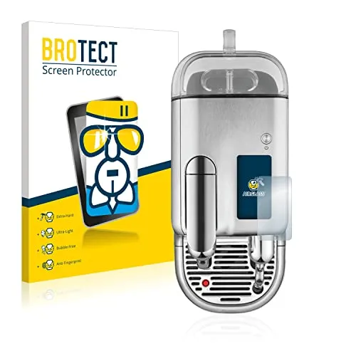 BROTECT Schutzglas für Sage Nespresso Creatista Pro Schutzfolie Panzer Folie Glas Displayschutz Made in Germany [Kratzfest 9H, Anti-Fingerprint]