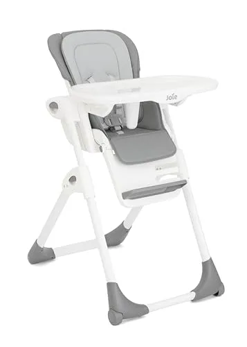 Joie Mimzy Recline Hochstuhl – Höhenverstellbarer Babyhochstuhl mit Liegefunktion, verstellbarer Rückenlehne, abnehmbarem Tablett & klappbarem Design, Arctic