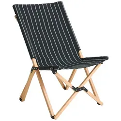 Hay Outdoor Market Folding Chair Black with beige stripe
