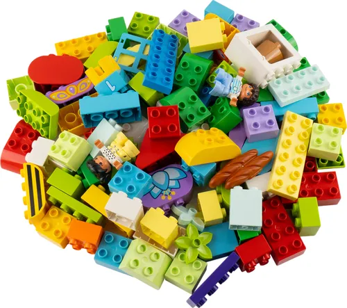 LEGO® DUPLO® Steine Sondersteine Bunt Gemischt NEU! 1000x - 1000 bunte DUPLO Steine in verschiedenen Formen fördern Kreativität und Problemlösungsfähigkeiten. Ideal für kleine Bauprofis und ein perfektes Geschenk für jeden Anlass!