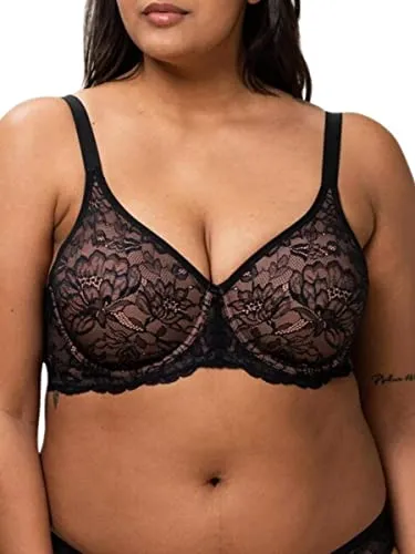 Triumph BH Amourette Charm W02 black 75E - Funktionsunterwäsche: Eleganter BH mit feiner Spitzenverzierung und optimalem Tragekomfort für jeden Tag.
