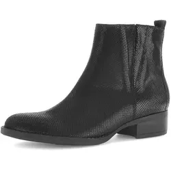GABOR Damen Stiefelette, Gr. 40, schwarz - Elegante Stiefelette aus Kalbsleder mit Reptilienprägung und Best Fitting-Ausstattung für optimalen Tragekomfort, ideal als Businessschuh oder Boots.