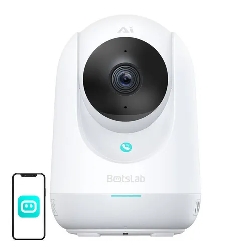 Wisam 360° Indoor Überwachungskamera 2C Pro C222 5MP - Überwachungskamera mit 360° Sichtfeld, 5MP Auflösung und fortschrittlichem Nachtmodus. Ideal für die Sicherheit Ihres Zuhauses, dank KI-Funktionen und bidirektionaler Audiokommunikation.