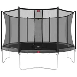 BERG Trampolin 380 cm grau mit Sicherheitsnetz Comfort - Das BERG Trampolin 380 Grey mit Sicherheitsnetz Comfort bietet Sicherheit und Spaß für die ganze Familie. Mit robustem Rahmen, wetterfestem Sprungtuch und sanften Federn ist es ideal für ausgelassenes Hüpfen im Garten.