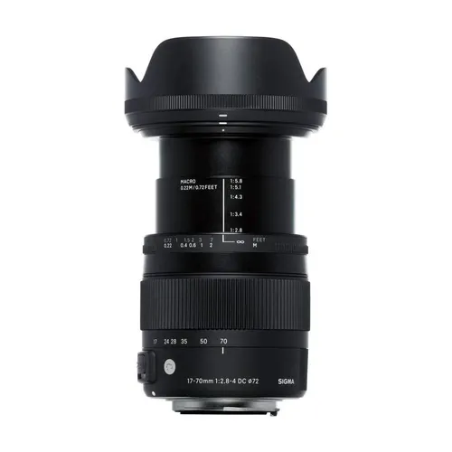 Sigma 17-70 F2.8-4 DC Makro OS HSM für Nikon - Objektiv mit vielseitiger Brennweite von 17-70mm, ideal für kreative Fotografie und Makroaufnahmen, unterstützt Nikon AF.