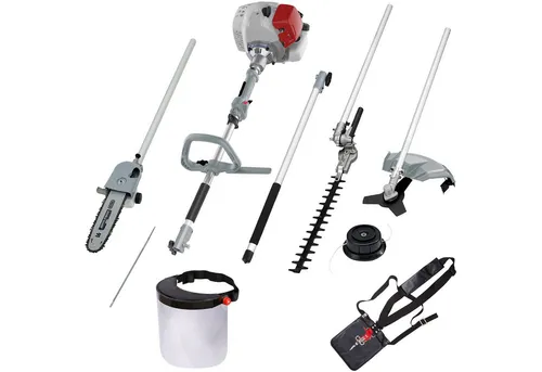 ikra GmbH Multitool IBKH 33-1 – 4in1 Gartenwerkzeug - Vielseitiges Multitool für den Garten: Rasentrimmer, Freischneider, Teleskop-Heckenschere und Entaster in einem. Mit komfortablem Softgrip und leichtem Startsystem für mühelosen Einsatz.