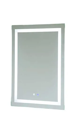LED Badspiegel 800 x 600 mm - Silber mit Touch-Schalter - Eleganter LED Badspiegel mit Touch-Schalter. Feuchtraum geeignet, energieeffizient und langlebig. Ideal für stilvolle Badezimmergestaltung.