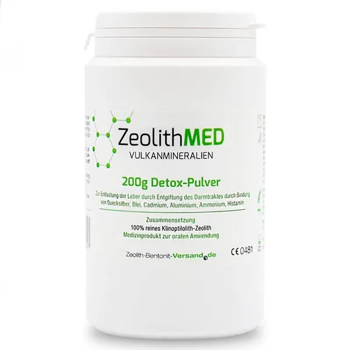 Zeolith MED Pulver - 100% reines Vulkanmineral zur Entgiftung - Detox & Entgiftung: Zeolith MED bindet Schadstoffe im Magen-Darm-Trakt und leitet sie auf natürliche Weise aus, sorgt für eine effektive Entgiftung und unterstützt die Lebergesundheit.