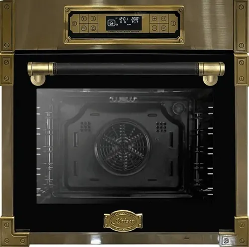 Kaiser EH 6726 AD Retro Einbau Backofen - 80L Elektro-Backofen in anthrazitfarbigem Glas, autark mit Umluft und Grillfunktion, ideal für kreative Kochabenteuer.