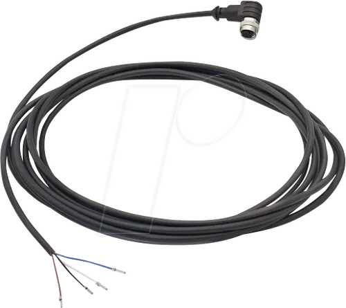 L2W 200100-07 - 5 m Sensor Kabel mit M12 Winkelbuchse - Industrie- und Maschinenleuchten, 24V DC, 4-adrig, ideal für den Anschluss von LED2WORK Leuchten mit M12-A Anschluss, bietet hohe Flexibilität und einfache Installation.