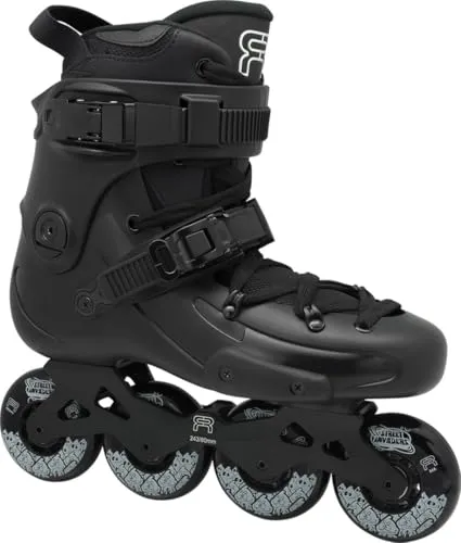 FR SKATES FR1 80 Inline Skate 2025 in Schwarz - Größe 42 - Free Skates mit neuem FR Innenschuh und Premium Innensohle für ultimativen Komfort und Leistung beim Freeride und City Skating.
