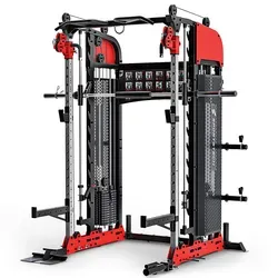 SXM200 Smith Machine - Stationen & Hantelbänke mit 140 kg Kabelzug, Klimmzugstange und geführter Langhantel – ideal für über 100 Übungen auf nur 3,5 m². Gestalte dein individuelles Home Gym mit passendem Zubehör!