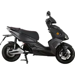 GT-Union eStriker 45km/h - Mattschwarz - Motorroller mit 3000 Watt Bosch Motor, wartungsarm und umweltfreundlich. Höchstgeschwindigkeit bis 45 km/h, Reichweite bis zu 60 km – perfekt für entspannte Fahrten in der Stadt!