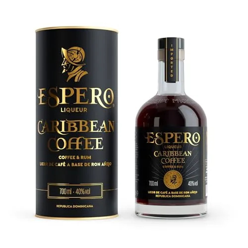 Espero Coffee & Rum Likör - Rum Likör mit gerösteten Kaffeebohnen und Vanille, perfekt für genussvolle Abende oder als Geschenk für Feinschmecker.