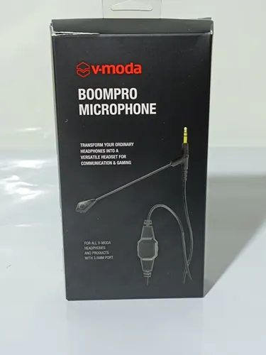 V-Moda BoomPro Mikrofon - PC-Headset Zubehör, ermöglicht kristallklare Sprachübertragung für Gamer und Streamer, kompatibel mit V-Moda Crossfade-Serie und 3,5 mm Geräten.
