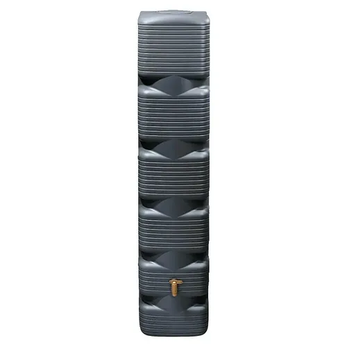 4rain Regentonne QUADRO Wandtank 270 Liter graphite grey - Praktischer Wandtank aus hochwertigem Kunststoff mit 270 Litern Fassungsvermögen. Ideal zur Regenwassernutzung, platzsparend und robust für den Außenbereich.