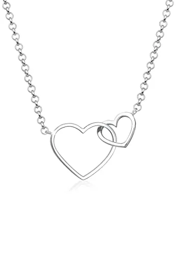 Elli Halskette Damen Herz Anhänger in 925 Sterling Silber Vergoldet - Ketten für Damen mit zeitlosem Herzdesign, handgefertigt aus hochwertigem 925er Sterling Silber – ideal als Geschenk für besondere Anlässe.